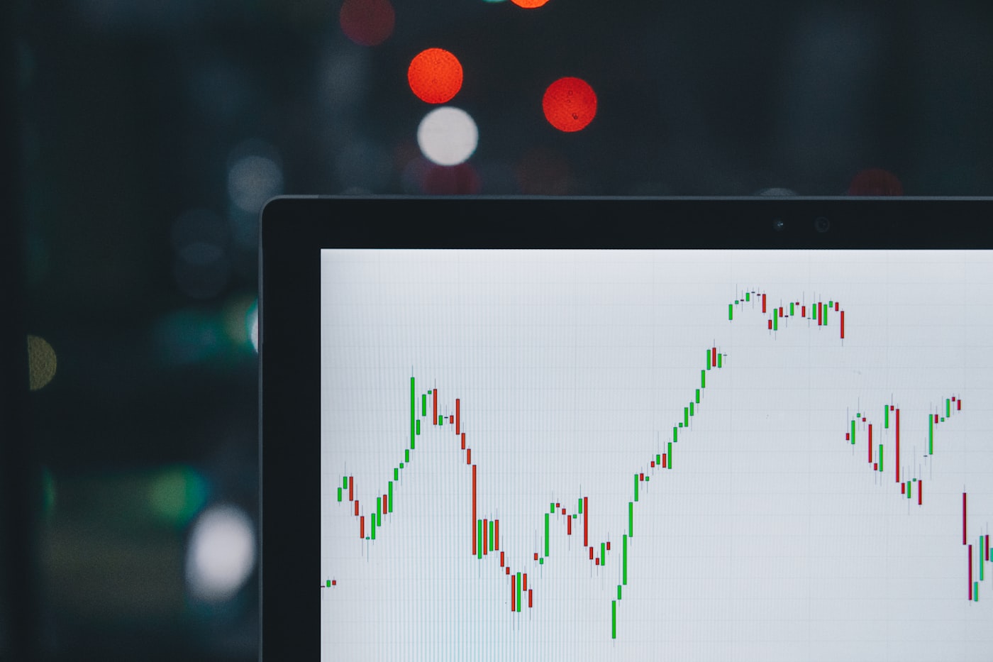 Trading chart showing a long upward trend